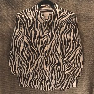 Xl zebra print blouse Chico’s